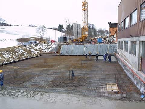 Construction work for the second building extension in 2006 Construction work for the second building extension in 2006