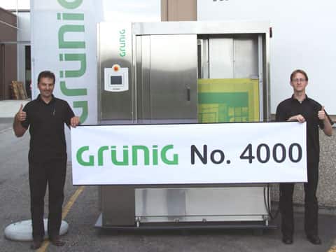 Milestone machine as the 4,000th Grünig system delivered Milestone machine as the 4,000th Grünig system delivered