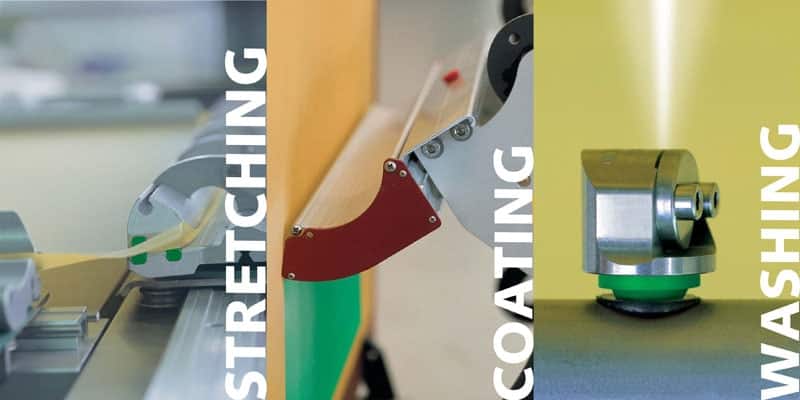 Stretching coating washing